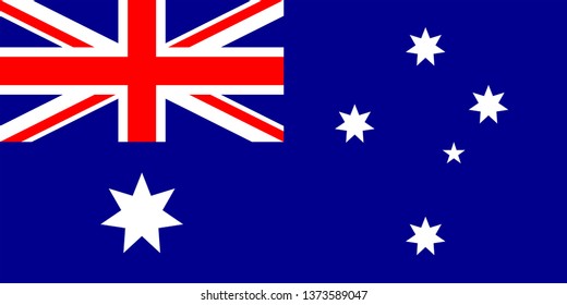Australia flag. Official colors. Correct proportion. Vector illustration