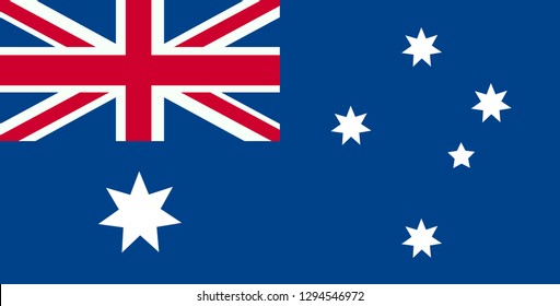 Australia flag, official colors and proportion correctly. National Australia flag.