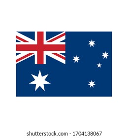 Australia flag, official colors and proportion correctly. National Australia flag. Flat vector illustration. EPS10