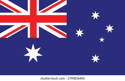 Australia flag, official colors and proportion correctly Vector