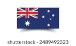 Australia flag. Flag of Australia. The official ratio. Flag icon. Standard color. Standard size. A rectangular flag. Computer illustration. Digital illustration. Vector illustration.