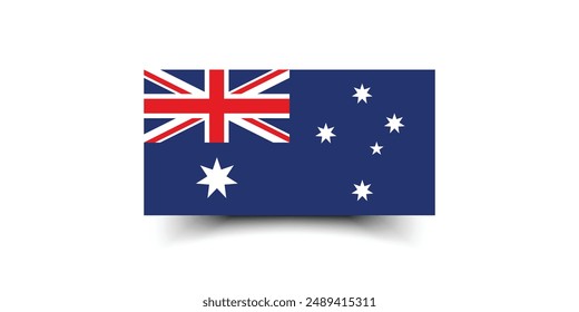 Australia flag. Flag of Australia. The official ratio. Flag icon. Standard color. Standard size. A rectangular flag. Computer illustration. Digital illustration. Vector illustration.