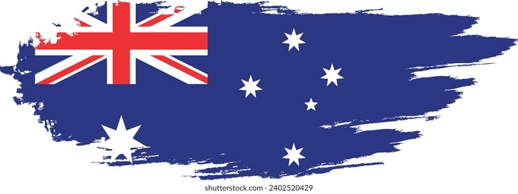 Bandera de Australia sobre la pinza de pintura.
