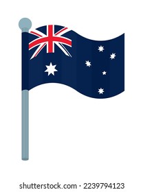 australia flag on pole design