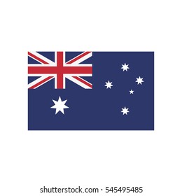 Australia flag on white background. Vector illustration EPS 10