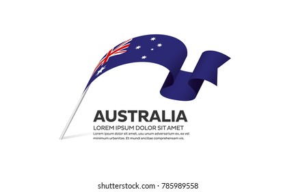 Australia flag on a white background