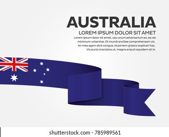 Australia Flag On A White Background