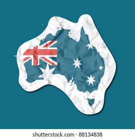 Australia flag paper tag