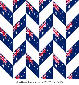 austrália bandeira padrão design. chevron fundo. ilustração vetorial