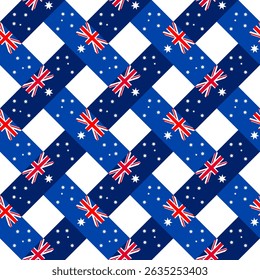 australia flag pattern intertwined. geometric background for decoration. vector illustration