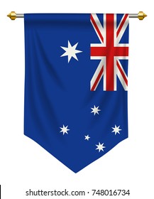 Australia flag or pennant isolated on white