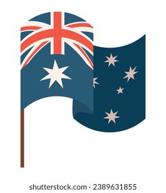 australia flag in pole icon