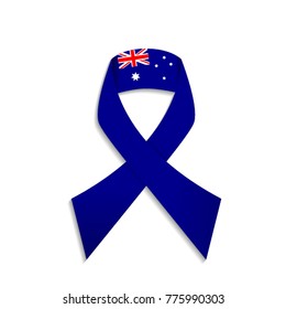 Australia Flag Ribbon 3D
