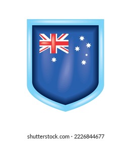 australia flag shield icon isolated
