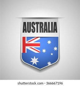 Australia flag shield sign