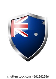 australia flag Shield sign vector