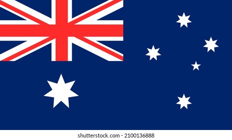 Australia flag. Australia. Silhouette of the Australian continent. Vector illustration