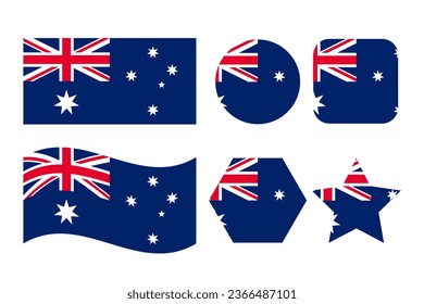 Australia flag simple illustration for independence day or election