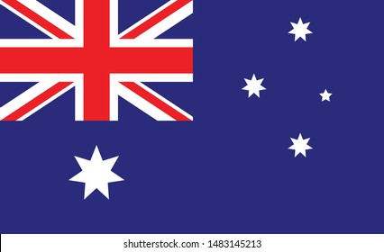 Australia flag. Simple vector. National flag of Australia  