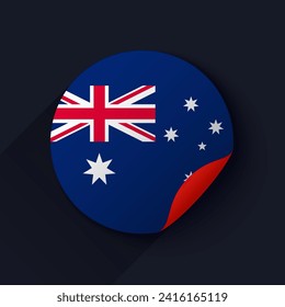 Australische Flaggenaufkleber-Vektorgrafik