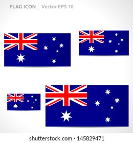 Australia flag template | vector symbol design | color red blue and white | icon set