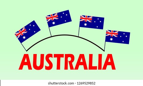 diseño vectorial de bandera australia