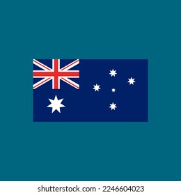 Australia flag. Flag of Australia in vector design. The flag with the 6 flower symbol and the UK flag in the top left position.