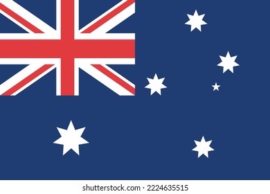 Bandera de Australia de diseño vectorial de país vector color completo