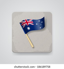 Australia flag, vector icon