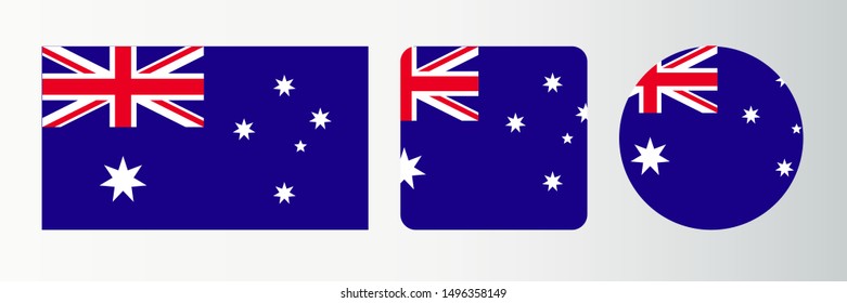 Australia flag vector icon design
