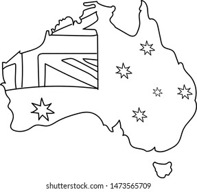 australia flag vector illustration . Concept for print, logo, icon, web design, cards