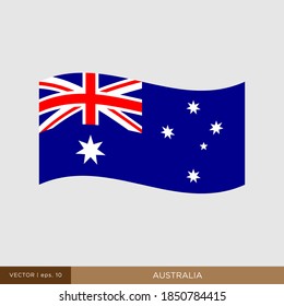 Australia Flag Vector Illustration Design Template.
