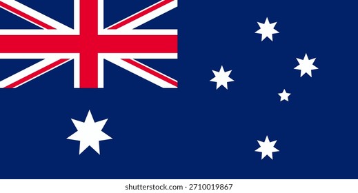 Bandera de Australia. Ilustración vectorial. Icono de estilo plano.