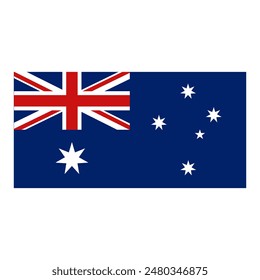 Australia flag vector illustration isolated on white background