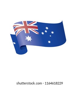 Australia flag, vector illustration on a white background.