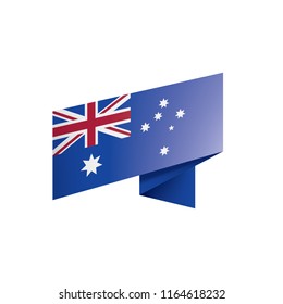 Australia flag, vector illustration on a white background.