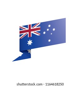 Australia flag, vector illustration on a white background.
