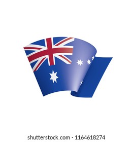 Australia flag, vector illustration on a white background.