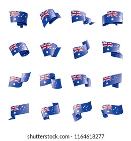 Australia flag, vector illustration on a white background.