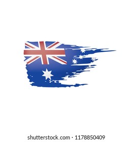 Australia flag, vector illustration on a white background