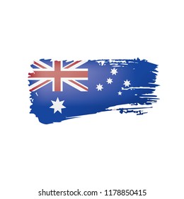 Australia flag, vector illustration on a white background