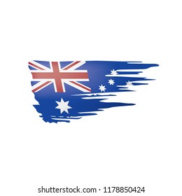Australia flag, vector illustration on a white background