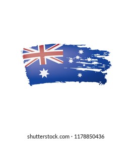 Australia flag, vector illustration on a white background