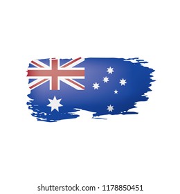 Australia flag, vector illustration on a white background