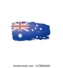 Australia flag, vector illustration on a white background