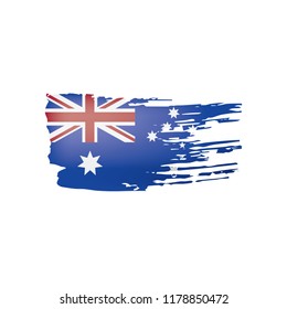 Australia flag, vector illustration on a white background
