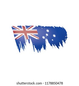 Australia flag, vector illustration on a white background
