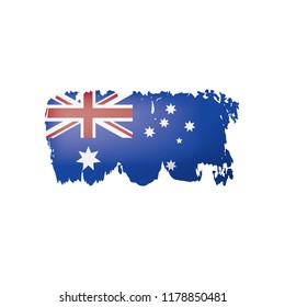 Australia flag, vector illustration on a white background