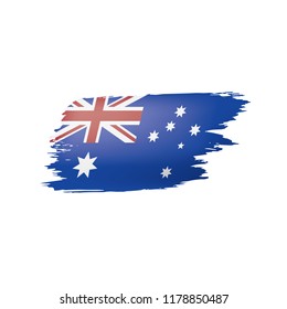 Australia flag, vector illustration on a white background