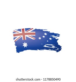 Australia flag, vector illustration on a white background